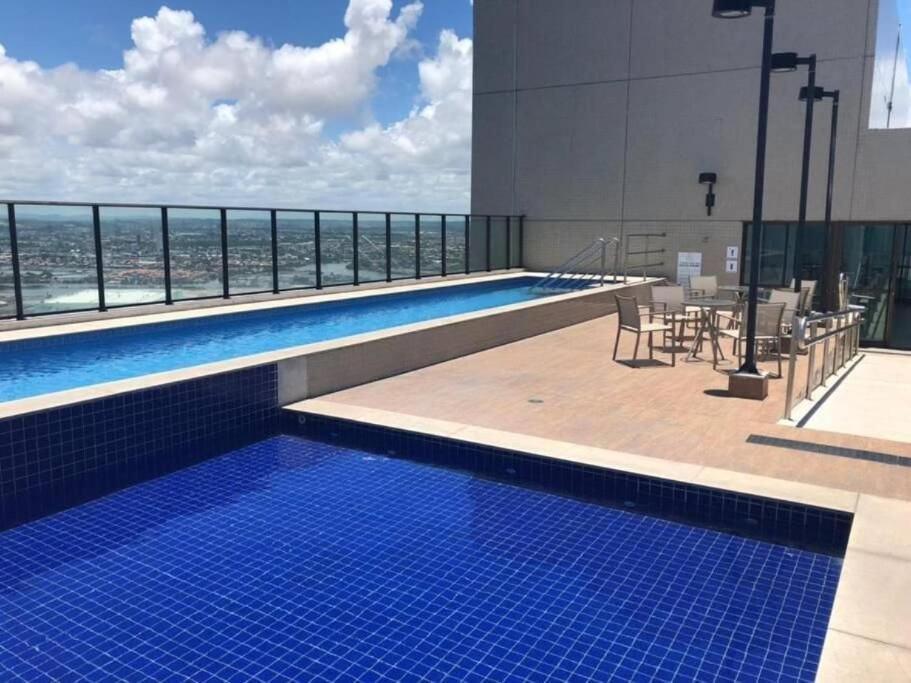 Flat Ao Lado Do Rio Mar No Edf Beach Class Excelsior Por Yolo Récife Extérieur photo
